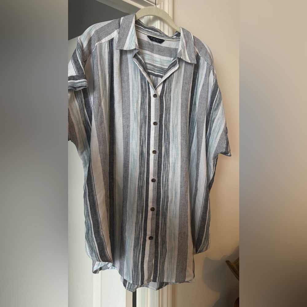 Short Sleeve Tunic Length Shirt